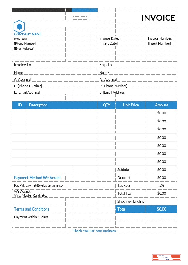 Simple Estimate Invoice Template PSD template